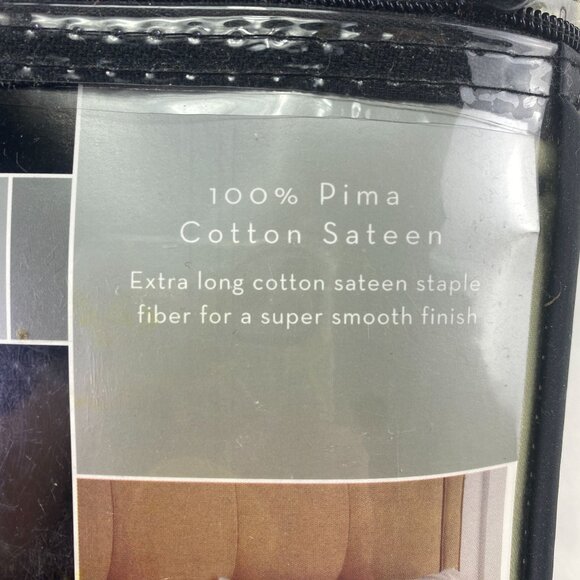 Bed Bath & Beyond 1000 Thread Count King Pillow Cases Striped Sage Green NEW - Picture 3 of 8